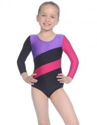 Hop black/purple gymnastic leotard