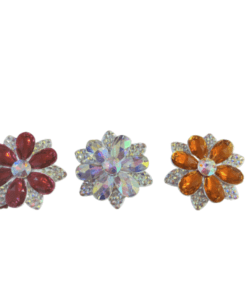 Crystal Flowers Clips