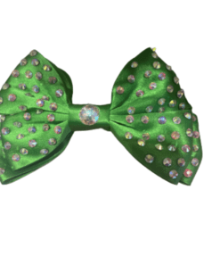Double Green Bow with A/B Crystals