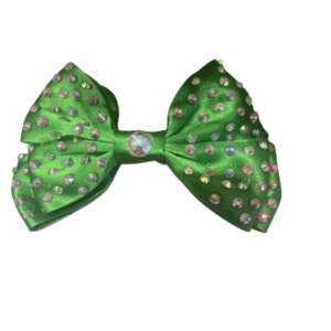 Double Green Bow with A/B Crystals