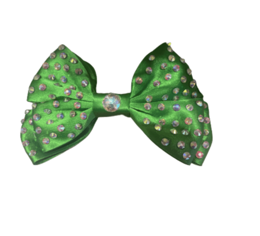 Double Green Bow with A/B Crystals